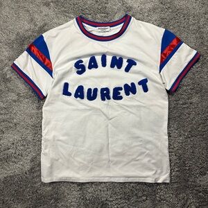 saint laurent off white, white tee